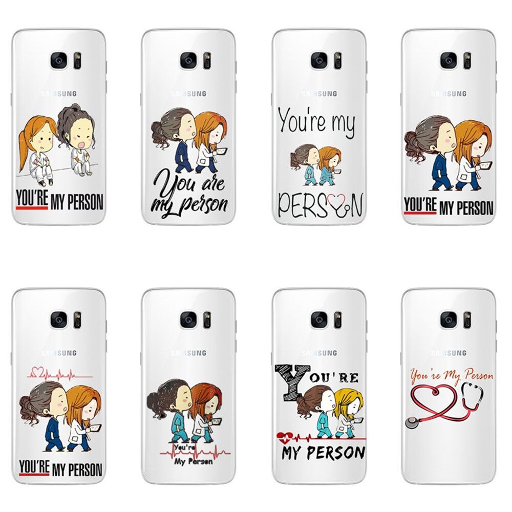 Soft TPU For Samsung Galaxy A5 A6 A7 A8 J5 J6 J7 J8Plus 2016 2017 2018 NOTE8 NOTE9 You're My Person For Fundas Greys Anatomy