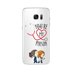 Soft TPU For Samsung Galaxy A5 A6 A7 A8 J5 J6 J7 J8Plus 2016 2017 2018 NOTE8 NOTE9 You're My Person For Fundas Greys Anatomy