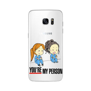 Soft TPU For Samsung Galaxy A5 A6 A7 A8 J5 J6 J7 J8Plus 2016 2017 2018 NOTE8 NOTE9 You're My Person For Fundas Greys Anatomy