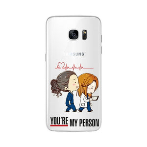 Soft TPU For Samsung Galaxy A5 A6 A7 A8 J5 J6 J7 J8Plus 2016 2017 2018 NOTE8 NOTE9 You're My Person For Fundas Greys Anatomy