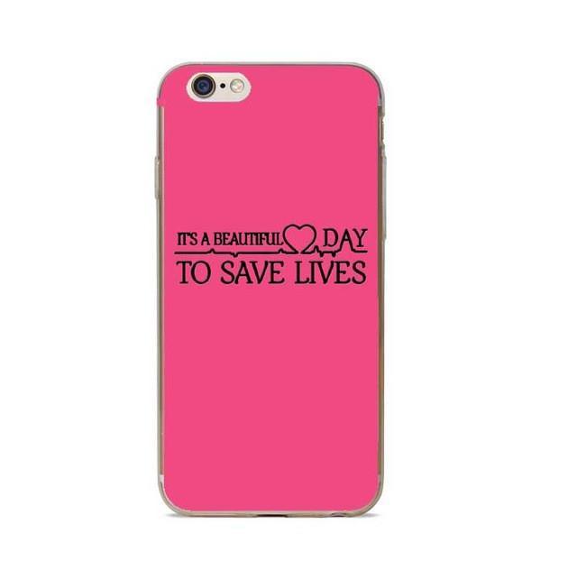 it's a beautiful day to save lives Phone cases C for iphone 5 5s SE 6 6s Plus 7 7Plus Grey's Anatomy