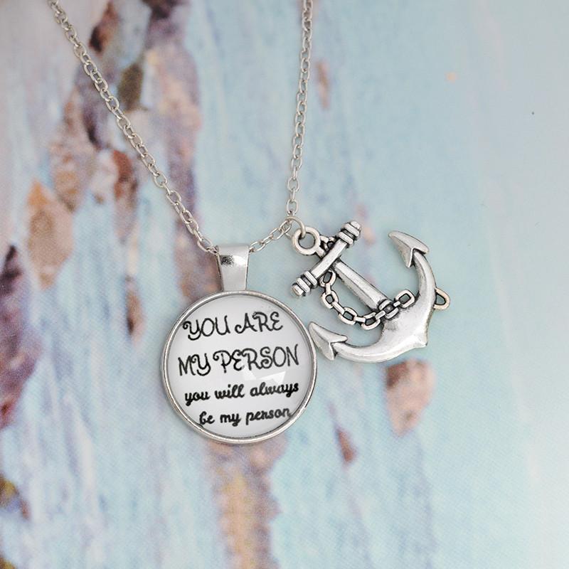 2pcs/set YOU ARE MY PERSON Necklace / you will always be my person