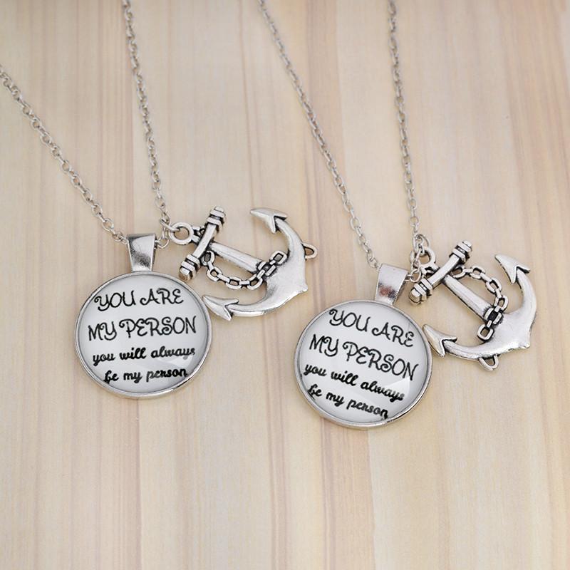 2pcs/set YOU ARE MY PERSON Necklace / you will always be my person