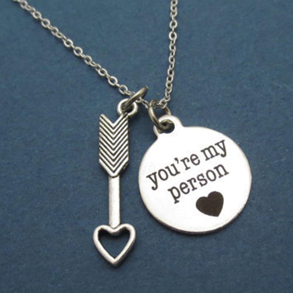 2018 New Fashion you are my person lovers necklace