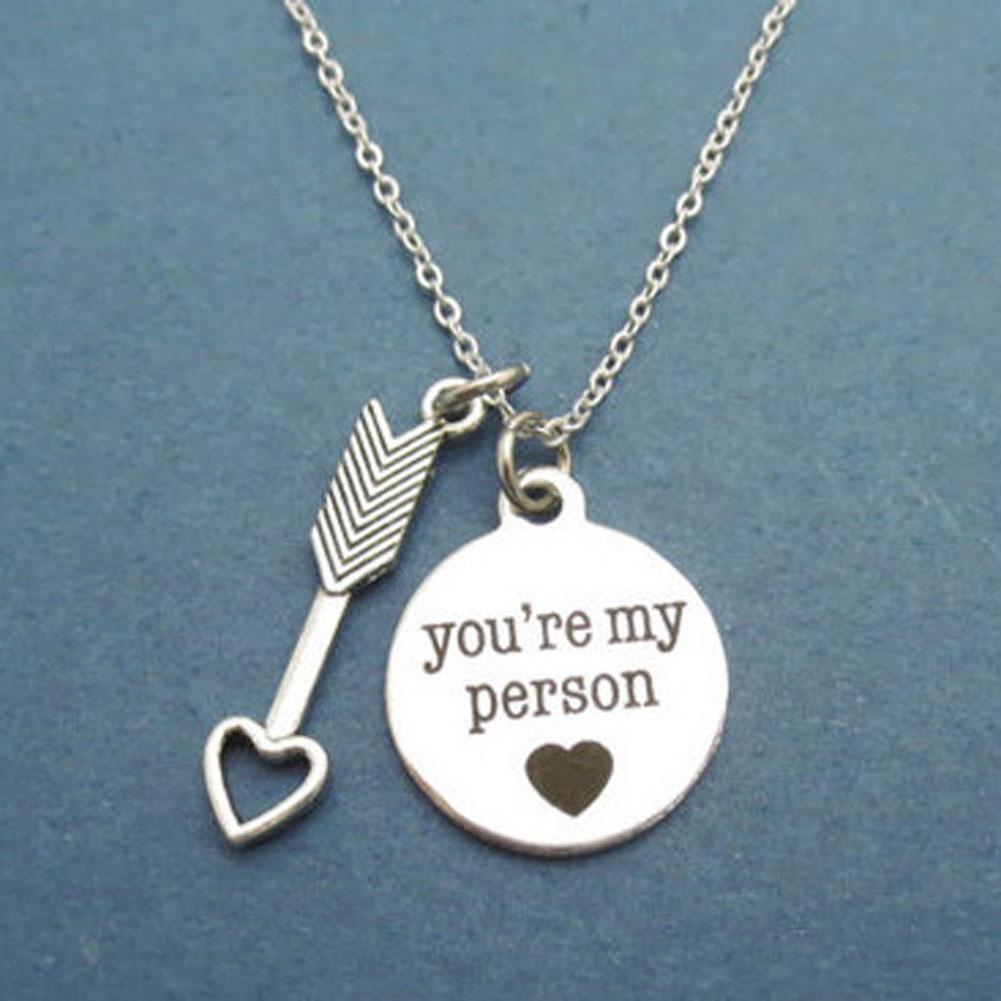 2018 New Fashion you are my person lovers necklace