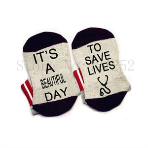 Socks It's A Beautiful Day To Save Lives