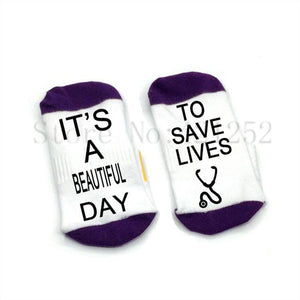 Socks It's A Beautiful Day To Save Lives