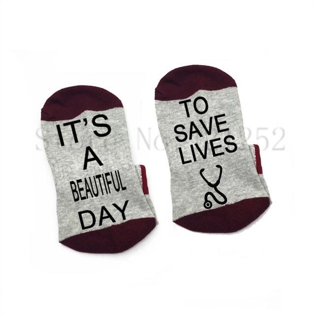 Socks It's A Beautiful Day To Save Lives