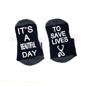 Socks It's A Beautiful Day To Save Lives