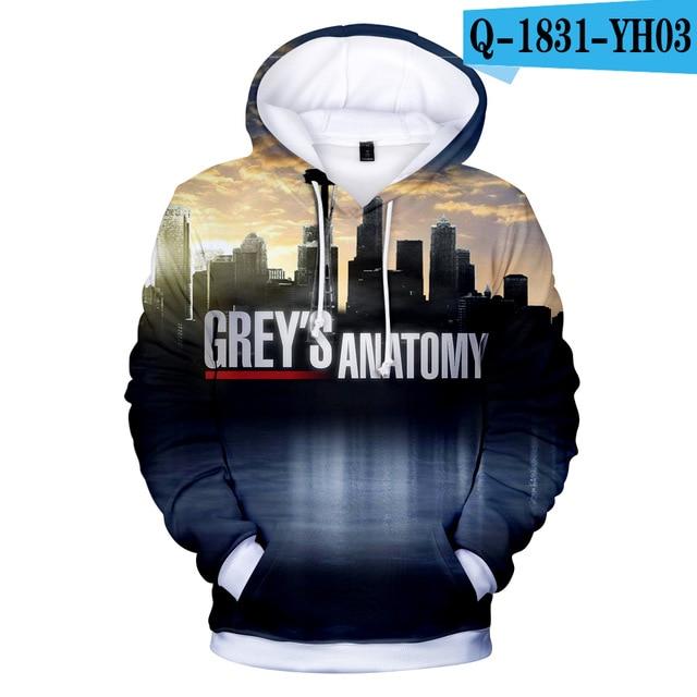 3D Grey's Anatomy Sweatshirt Long Sleeve 2019