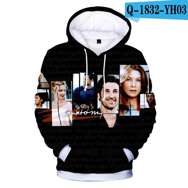 3D Grey's Anatomy Sweatshirt Long Sleeve 2019