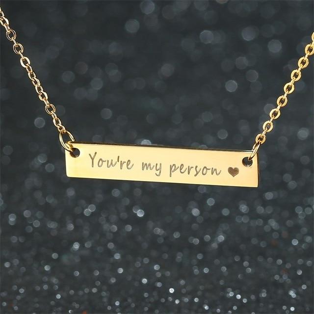 YOU ARE MY PERSON Necklace greys anatomy 2019