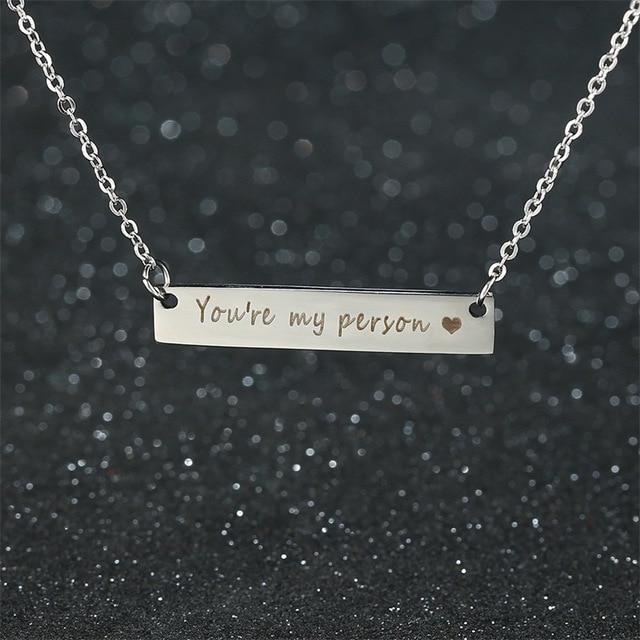 YOU ARE MY PERSON Necklace greys anatomy 2019