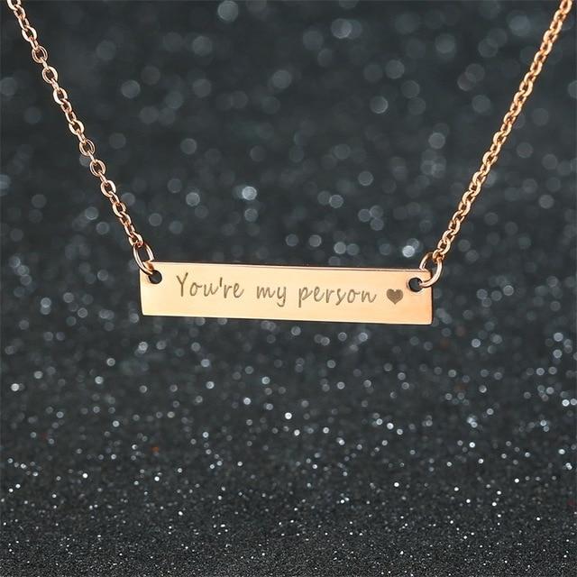 YOU ARE MY PERSON Necklace greys anatomy 2019