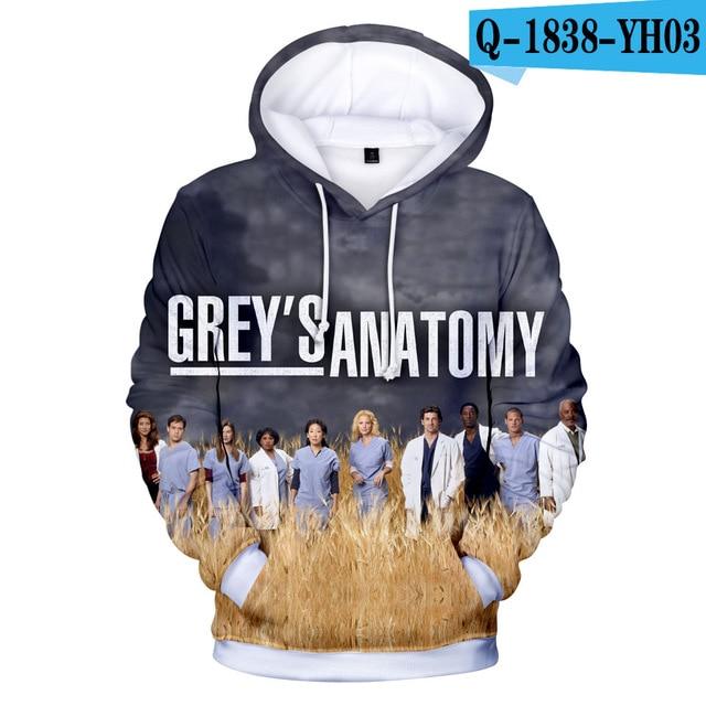 Grey's Anatomy 3D Print Hoodies Sweatshirt 2019